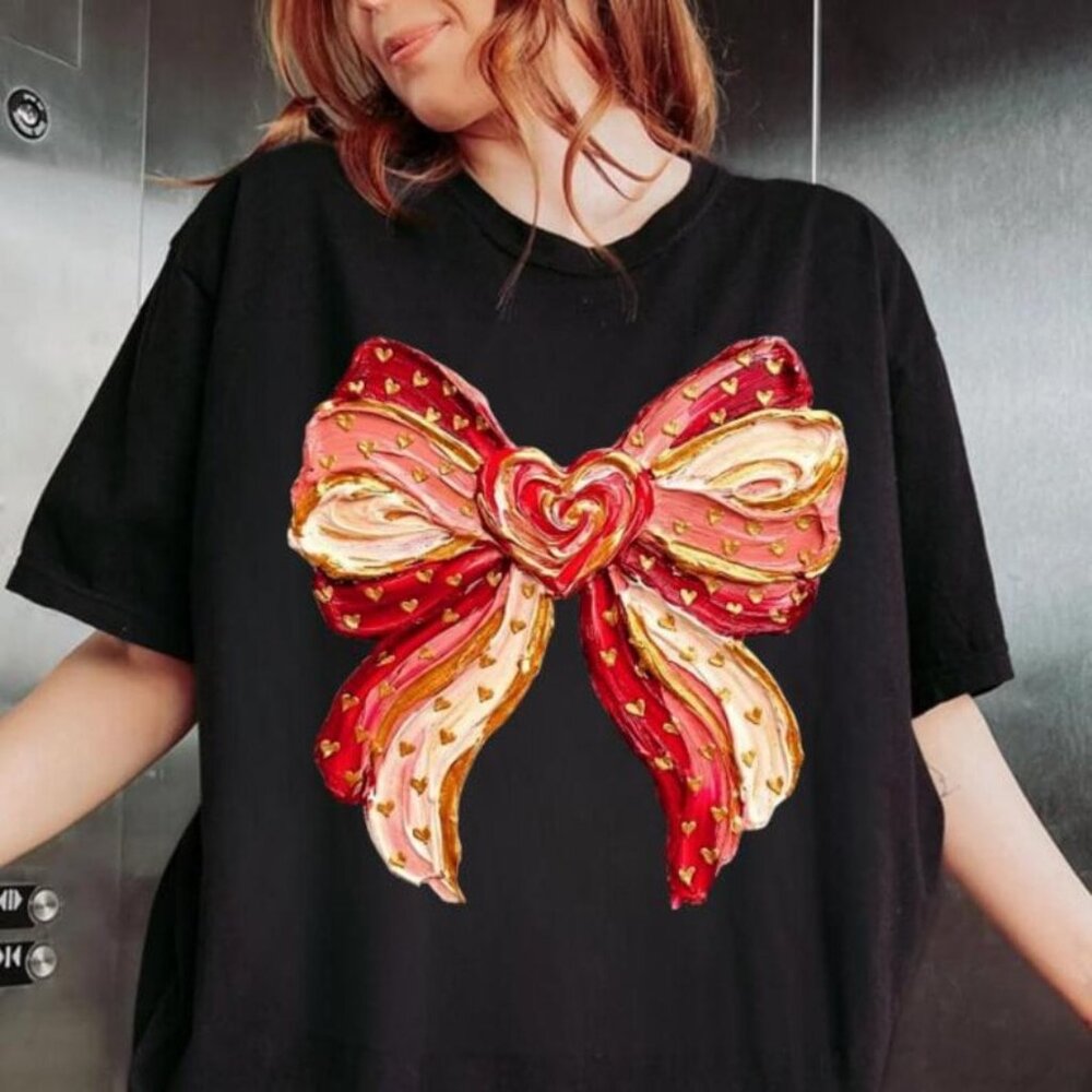 Valentine Bow shirt, Valentine Day shirt, Gift For Lover - Picture 1 of 4